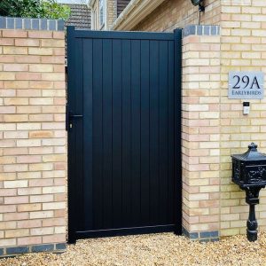 Devon Premium Metal Side Gate - Black by Buy Sheds Direct