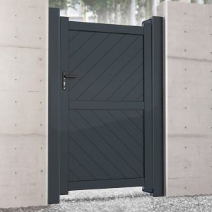Barnstaple Premium Metal Side Gate - Grey by Buy Sheds Direct