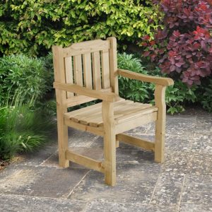 Forest Rosedene Wooden Garden Chair 2' x 2' (0.64m x 0.6m) by Buy Sheds Direct