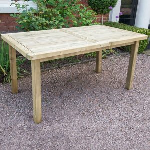 Forest Rosedene Wooden Garden Table 5' x 3' (1.5m x 0.9m) by Buy Sheds Direct