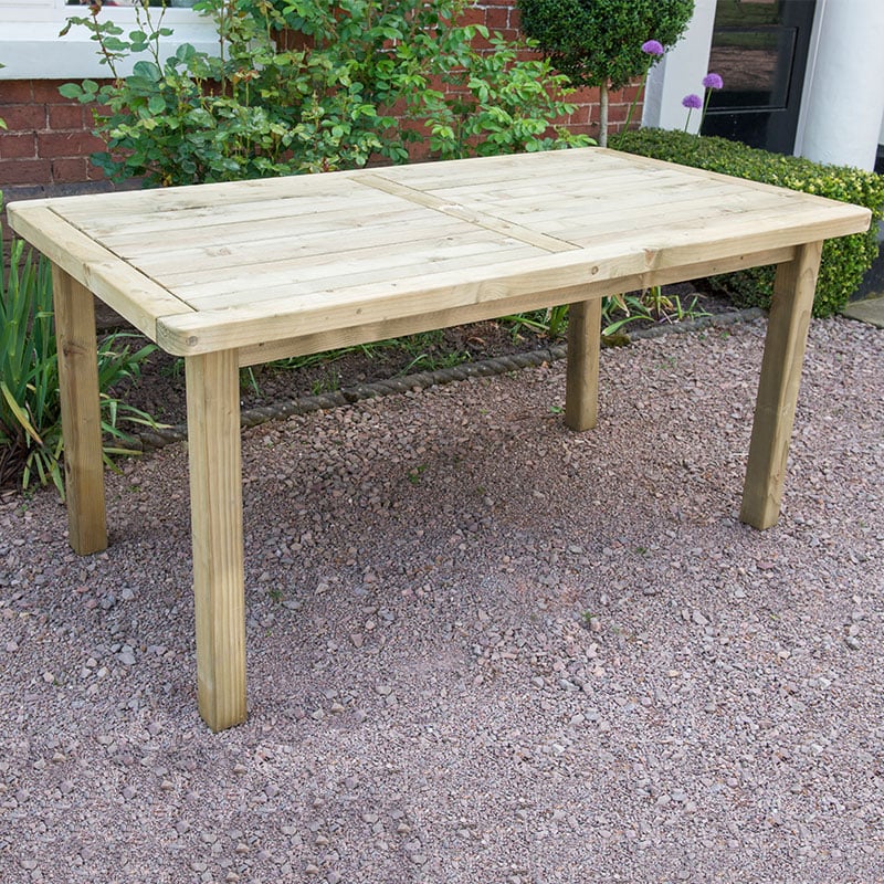 Forest Rosedene Wooden Garden Table 5' x 3' (1.5m x 0.9m) by Buy Sheds Direct
