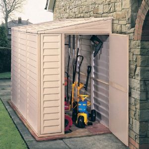 4' x 8' Saffron Lean To Plastic Vinyl Shed (1.21m x 2.39m) by Buy Sheds Direct