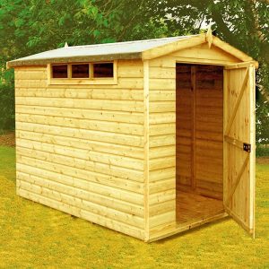 6' x 8' Shire Premium Security Apex Wooden Garden Shed (1.79m x 2.39m) by Buy Sheds Direct