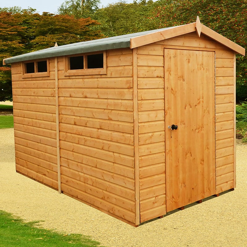 8' x 10' Shire Premium Security Apex Wooden Garden Shed (2.39m x 2.99m) by Buy Sheds Direct