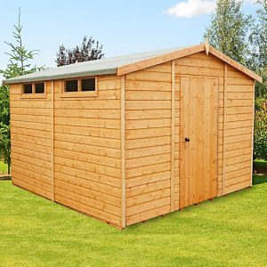 10' x 10' Shire Premium Security Apex Wooden Garden Shed (2.99m x 2.99m) by Buy Sheds Direct