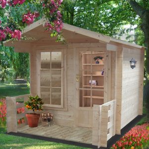 Shire Maulden 2.4m x 3.2m Log Cabin Summerhouse (19mm) by Buy Sheds Direct