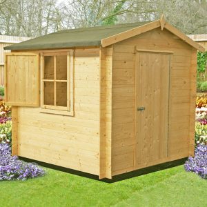 Shire Camelot 2.4m x 2.4m Log Cabin Summerhouse (19mm) by Buy Sheds Direct