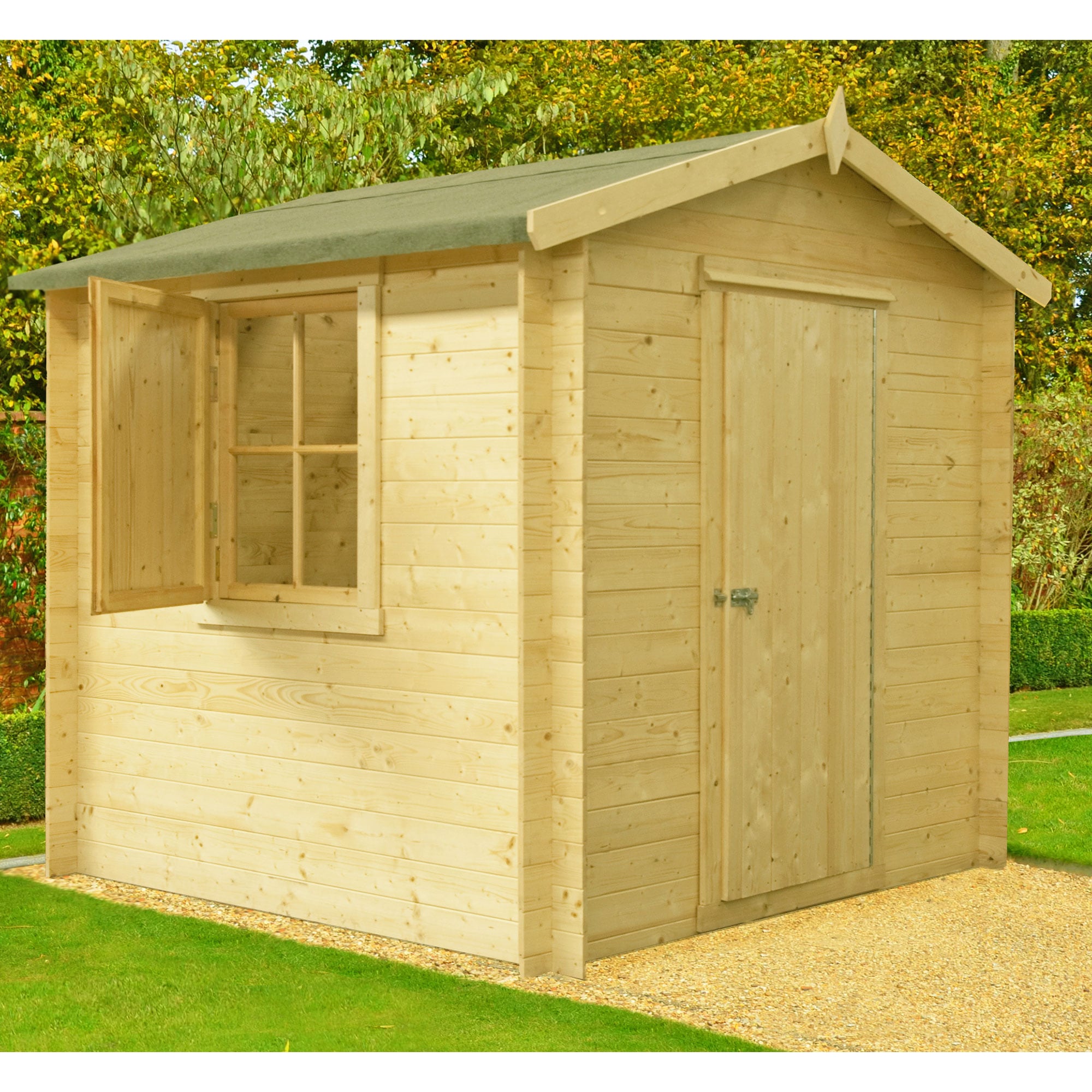Shire Camelot 2.7m x 2.7m Log Cabin Shed (19mm) by Buy Sheds Direct