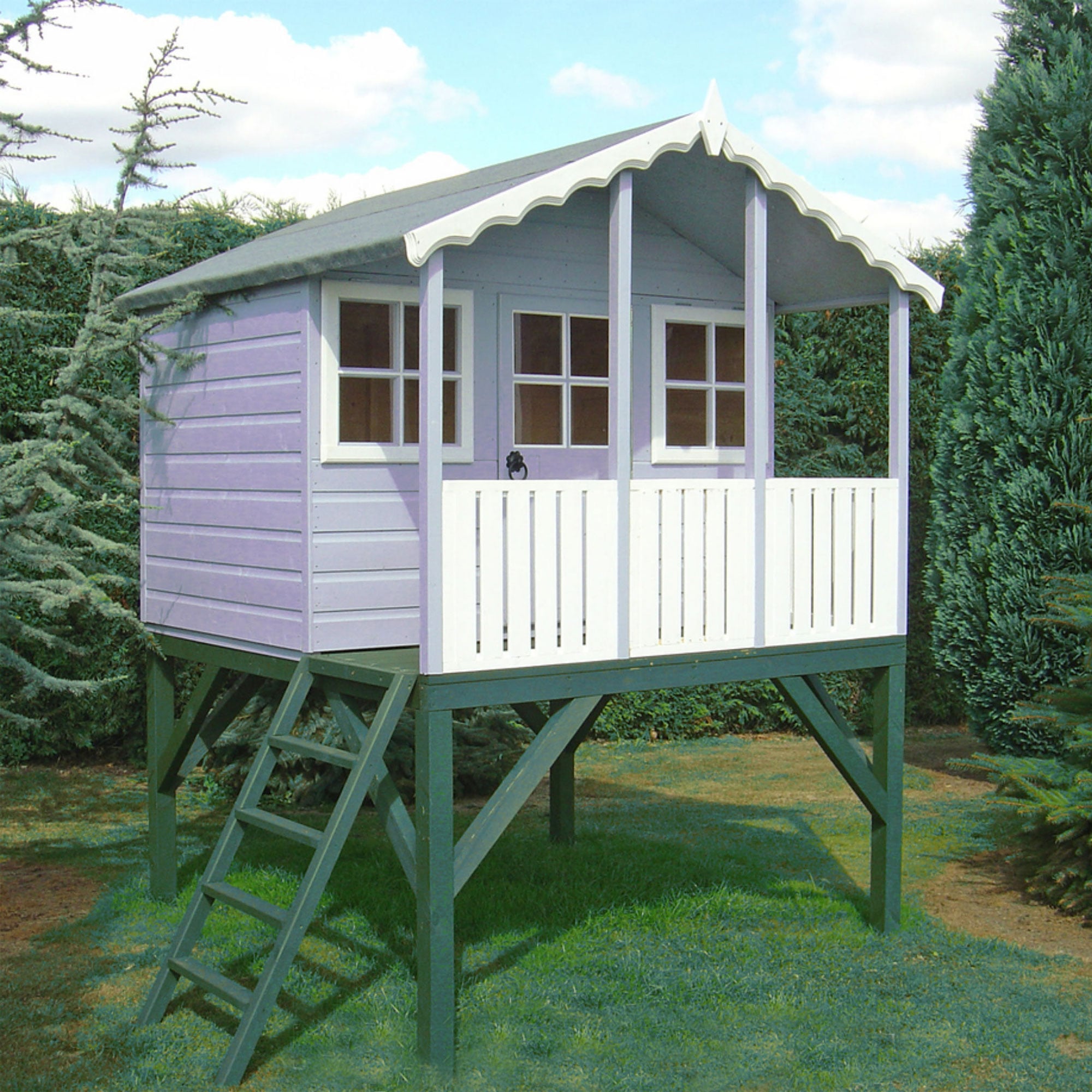 6 x 6 Shire Stork Childrens/ Kids Wooden Garden Platform Playhouse by Buy Sheds Direct