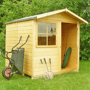 6'9 x 6'6 Shire Abri Apex Wooden Garden Shed (2.05m x 1.98m) by Buy Sheds Direct