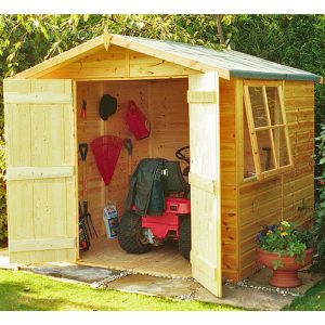 6'9 x 6'6 Shire Alderney Double Door Wooden Garden Shed (2.05m x 1.98m) by Buy Sheds Direct