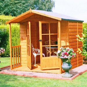 6'6 x 7'1 Shire Alnwick Garden Summerhouse & Veranda by Buy Sheds Direct