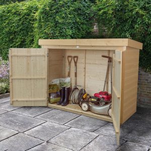6'5 x 2'10 Forest Shiplap Large Double Door Pent Wooden Garden Storage - Outdoor Bike / Mower Store (1.9m x 0.86m) by Buy Sheds Direct