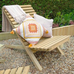 Forest Slatted Wooden Garden Chair 2'3 x 3'11 (0.68m x 1.19m) by Buy Sheds Direct