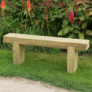 Forest Sleeper Wooden Garden Bench 4'x1' (1.2x0.2m) by Buy Sheds Direct