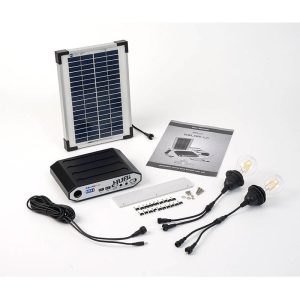 Solartech Premium Garden Building Solar Lighting & Charging Kit 4 - Suitable for Gazebos up to 4m x 4m (14' x 14') by Buy Sheds Direct