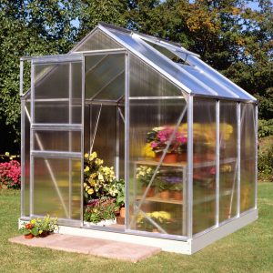 Halls 6x6 Aluminium Frame Polycarbonate Greenhouse by Buy Sheds Direct