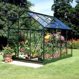 6'4 x 8'6 Green Frame Halls Popular 68 Small Greenhouse (1.93 x 2.57m) by Buy Sheds Direct