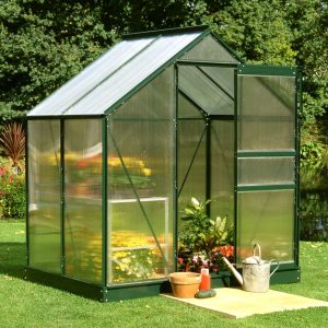 6'x4' Halls Green Frame Polycarbonate Greenhouse (1.92x1.32m) by Buy Sheds Direct