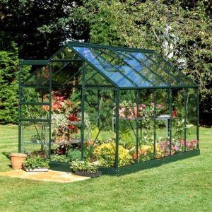 6'4 x 10'6 Green Frame Halls Popular 106 Greenhouse (1.93 x 3.19m) by Buy Sheds Direct