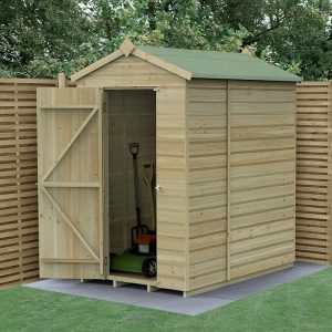 6' x 4' Forest Beckwood 25yr Guarantee Shiplap Pressure Treated Windowless Apex Wooden Shed (1.88m x 1.34m) by Buy Sheds Direct