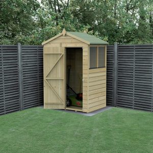 5' x 3' Forest Beckwood 25yr Guarantee Shiplap Pressure Treated Apex Wooden Shed (1.64m x 1m) by Buy Sheds Direct