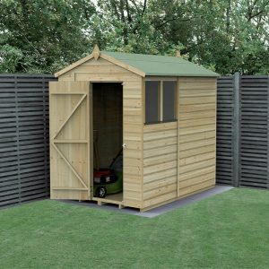 7' x 5' Forest Beckwood 25yr Guarantee Shiplap Pressure Treated Apex Wooden Shed (2.28m x 1.53m) by Buy Sheds Direct