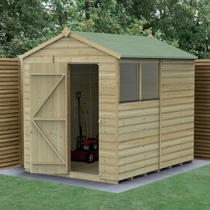 8' x 6' Forest Beckwood 25yr Guarantee Shiplap Pressure Treated Apex Wooden Shed (2.42m x 1.99m) by Buy Sheds Direct