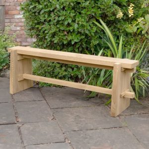 Forest Wooden Sleeper Pew Garden Bench 4'11 x 1'4 (1.50m x 0.40m) by Buy Sheds Direct