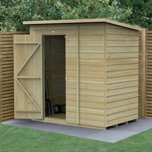 6' x 4' Forest Beckwood 25yr Guarantee Shiplap Pressure Treated Windowless Pent Wooden Shed (1.98m x 1.4m) by Buy Sheds Direct
