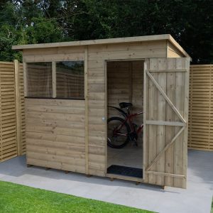 7' x 5' Forest Beckwood 25yr Guarantee Shiplap Pressure Treated Pent Wooden Shed (2.26m x 1.7m) by Buy Sheds Direct