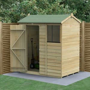 6' x 4' Forest Beckwood 25yr Guarantee Shiplap Pressure Treated Reverse Apex Wooden Shed (1.88m x 1.34m) by Buy Sheds Direct