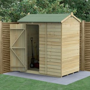 6' x 4' Forest Beckwood 25yr Guarantee Shiplap Pressure Treated Windowless Reverse Apex Wooden Shed (1.88m x 1.34m) by Buy Sheds Direct