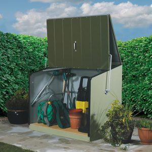 4'6 x 2'11 (1.38x0.89m) Trimetals Green Stowaway Garden Metal Storage Unit by Buy Sheds Direct