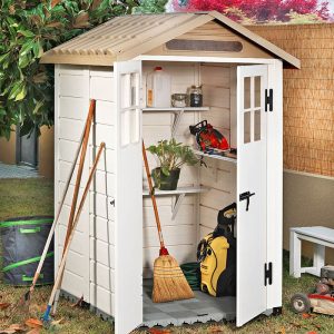 4' x 4' Shire Tuscany Evo 120 Plastic Garden Storage Shed (1.22m x 1.22m) by Buy Sheds Direct
