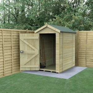 6' x 4' Forest Timberdale 25yr Guarantee Tongue & Groove Pressure Treated Windowless Apex Shed (1.93m x 1.33m) by Buy Sheds Direct