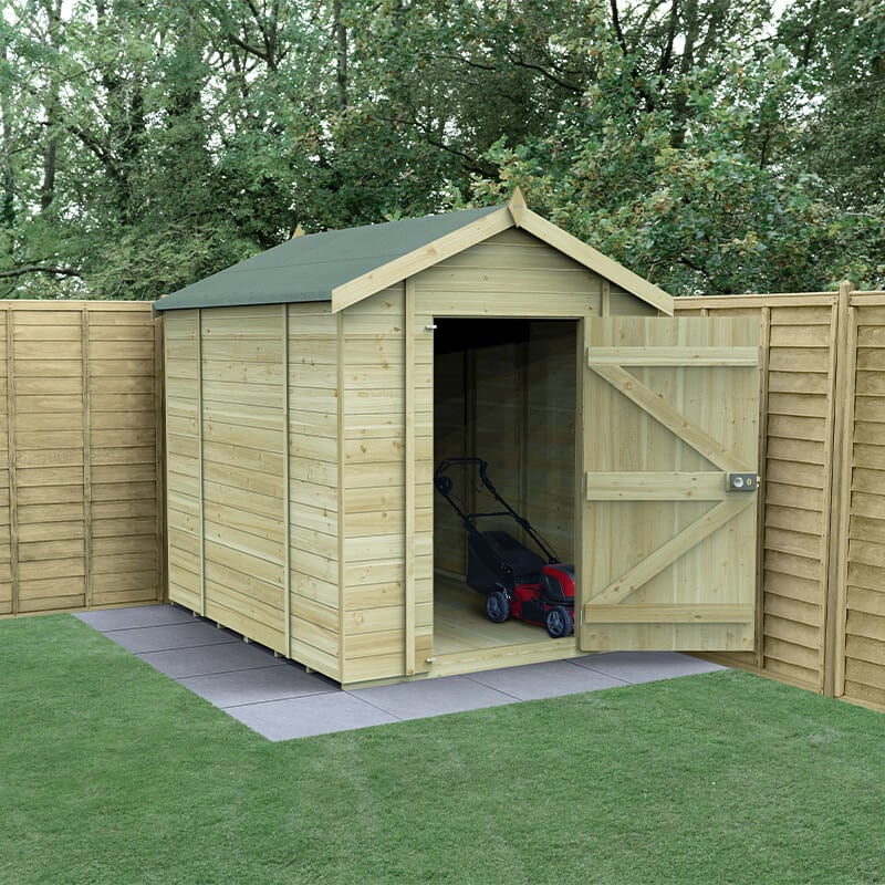 8' x 6' Forest Timberdale 25yr Guarantee Tongue & Groove Pressure Treated Windowless Apex Shed (2.5m x 1.98m) by Buy Sheds Direct