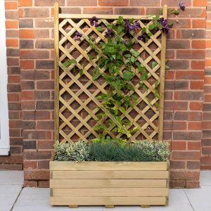 2'7 x 1'4 Forest Trellis Wooden Garden Planter (0.8m x 0.4m) by Buy Sheds Direct