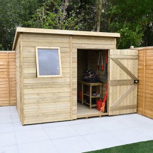 8' x 6' Forest Timberdale 25yr Guarantee Tongue & Groove Pressure Treated Pent Shed (2.5m x 2.02m) by Buy Sheds Direct