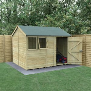10' x 8' Forest Timberdale 25yr Guarantee Tongue & Groove Pressure Treated Reverse Apex Shed (3.06m x 2.52m) by Buy Sheds Direct