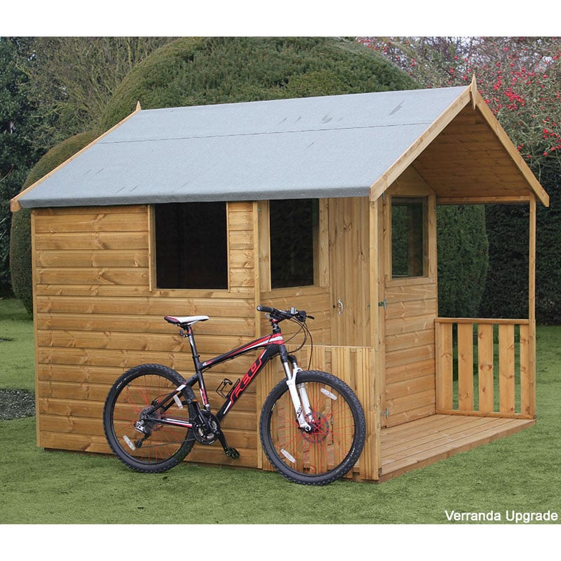 10' x 8' Traditional Shiplap 8' Cabin Garden Shed (3.05m x 2.44m) by Buy Sheds Direct