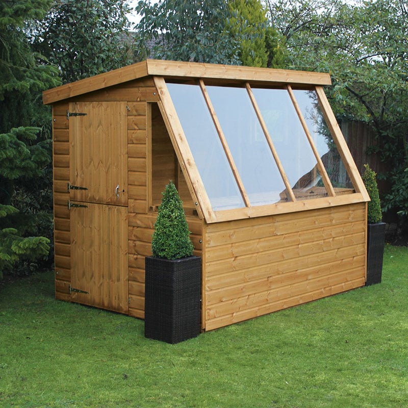 8' x 8' Traditional Shiplap Wooden Potting Garden Shed with 6' Gable (2.44m x 2.44m) by Buy Sheds Direct