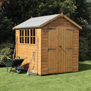 18' x 10' Traditional Heavy Duty Shiplap Apex Wooden Garden Shed (5.5m x 3.05m) by Buy Sheds Direct