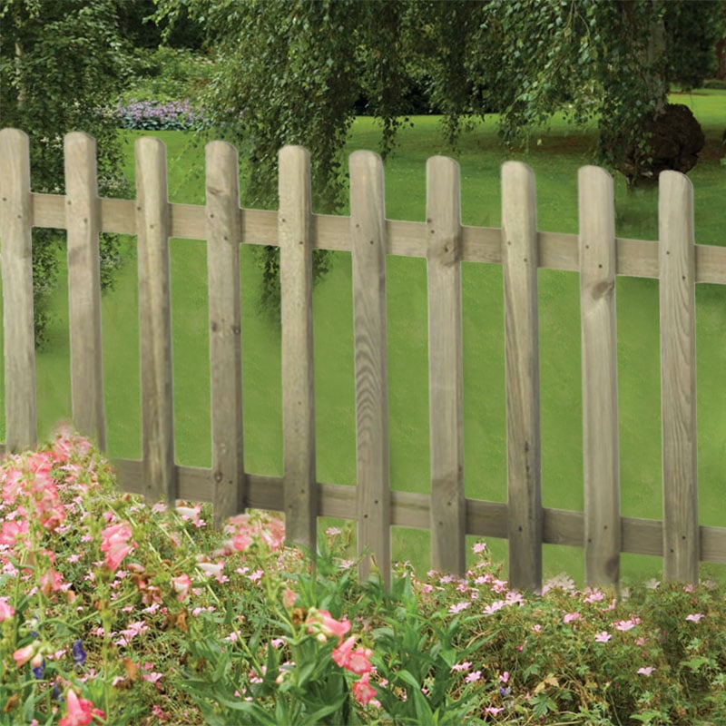 Forest 6' x 3' Pressure Treated Pale Picket Fence Panel (1.83m x 0.9m) by Buy Sheds Direct