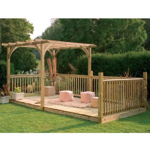 Forest 4.8 x 2.4m Deck Kit Including Pergola by Buy Sheds Direct