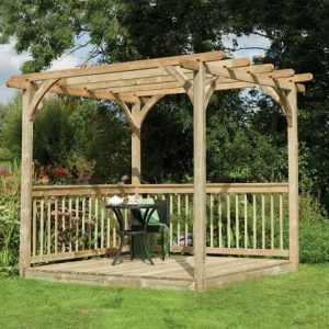 Forest 2.4 x 2.4m Easy Deck Kit Including Pergola by Buy Sheds Direct