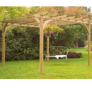 Forest Large Ultima Wooden Garden Pergola Kit 10'x10' by Buy Sheds Direct
