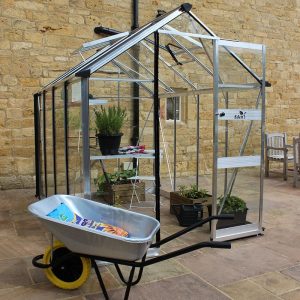 6' x 10' Halls Cotswold Burford Small Greenhouse with Toughened Glass (1.94m x 3.17m) by Buy Sheds Direct