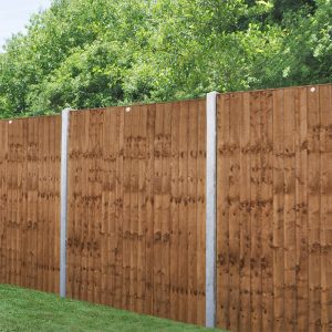 Forest 6' x 5'6 Brown Pressure Treated Vertical Closeboard Fence Panel (1.83m x 1.69m) by Buy Sheds Direct