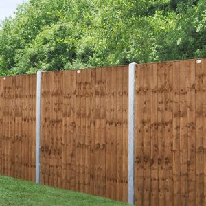 Forest 6' x 6' Brown Pressure Treated Vertical Closeboard Fence Panel (1.83m x 1.85m) by Buy Sheds Direct